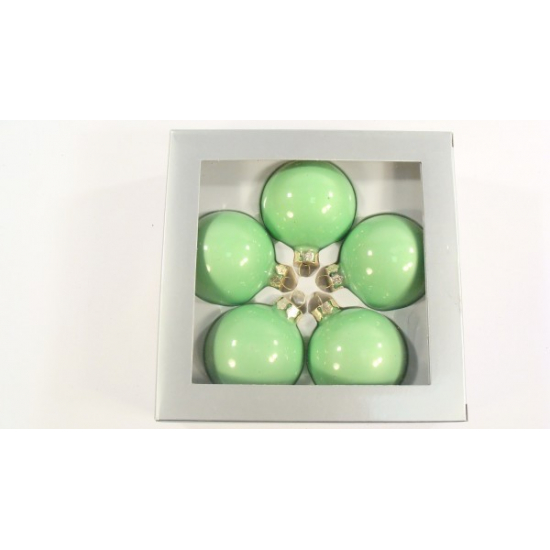 Üveggömb 6cm S/5 pearl v.zöld
