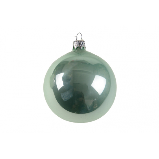 Üveggömb 8cm (db) pearl menta