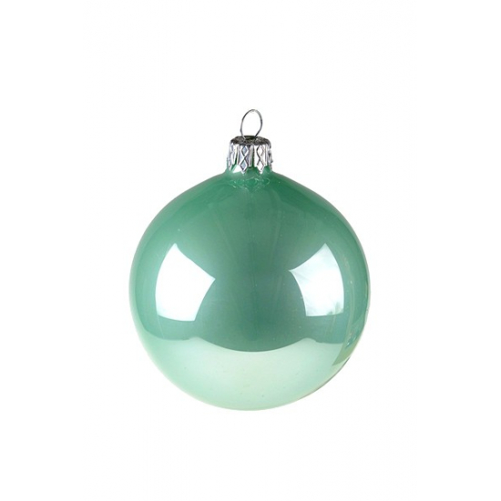 Üveggömb 8cm (db) pearl smaragd