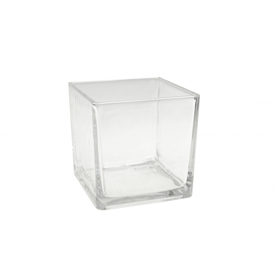 Üveg kocka 12*12*12cm átlátszó
