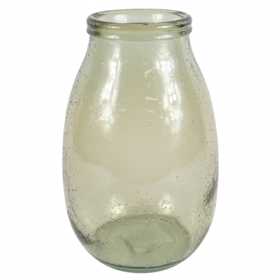 Váza üveg 28cm bézs