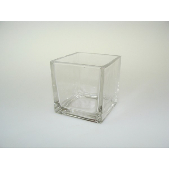 Üveg kocka 8*8*8cm átlátszó