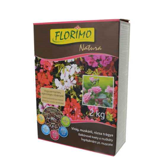 Virág,muskátli,rózsa trágya 2kg Florimo