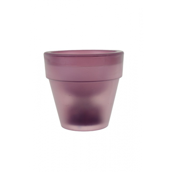Kaspó műanyag LED-es 7cm lila