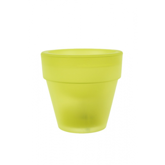 Kaspó műanyag LED-es 7cm sárga