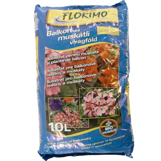 Virágföld muskátli és balkon 10l Florimo