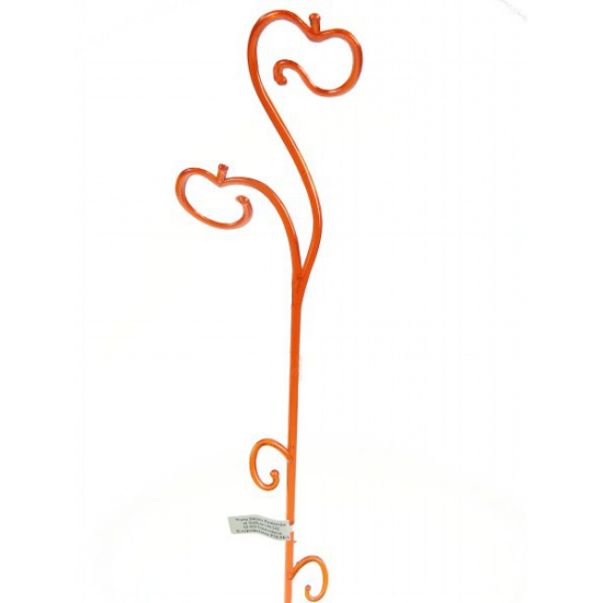 Virágtámasz plasztik átlátszó 58cm piros