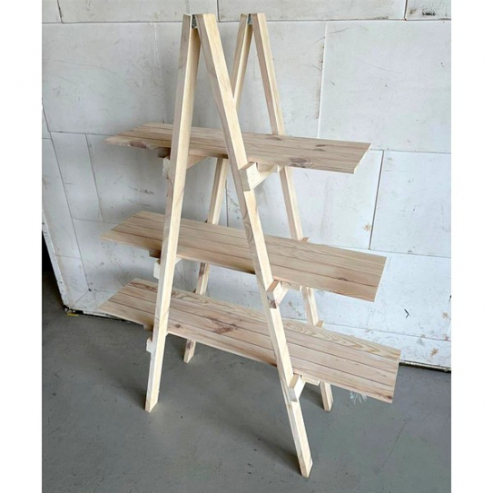 Virágtartó állvány fa 118cm natúr