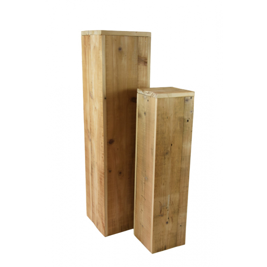 Virágtartó oszlop fa D20 H79/D15 H60 s/2 barna