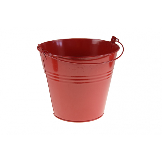 Vödör fém D13 H12 piros