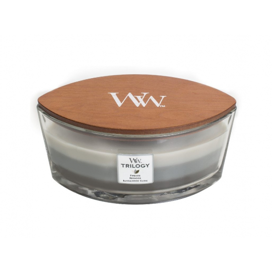 WoodWick illatgyertya hajó 453,6g trilogy Warm Woods