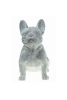 Dekoráció francia bulldog poly 30*31cm ezüst