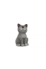 Figura cica kerámia 5*4.7*7.7cm szürke