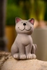 Figura cica kerámia 5*4.7*7.7cm szürke
