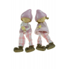Figura fiú/lány poly lógólábú 5*5*9,5cm gombasapkás lila