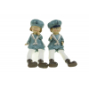 Figura fiú/lány poly lógólábú 6*5*17cm matróz ruhában kék