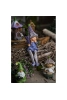 Figura lány poly lógólábú 6,5*6*22cm lila