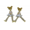 Figura lány poly lógólábú 7*5*16cm 2féle rózsaszín