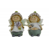 Figura fiú/lány poly levendula 8*4*10cm kék