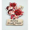 Tábla fa csokitartó anyák napi 10*8,6cm  kisfiú