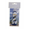 Figura világítótorony poly 9,4*3,7*1,4cm kék/fehér
